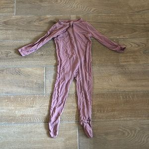 KYTE Baby Zippered Footie Pajamas, 12-18 months, Mulberry